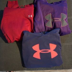Lot of 3 Under Armour sweatshirts